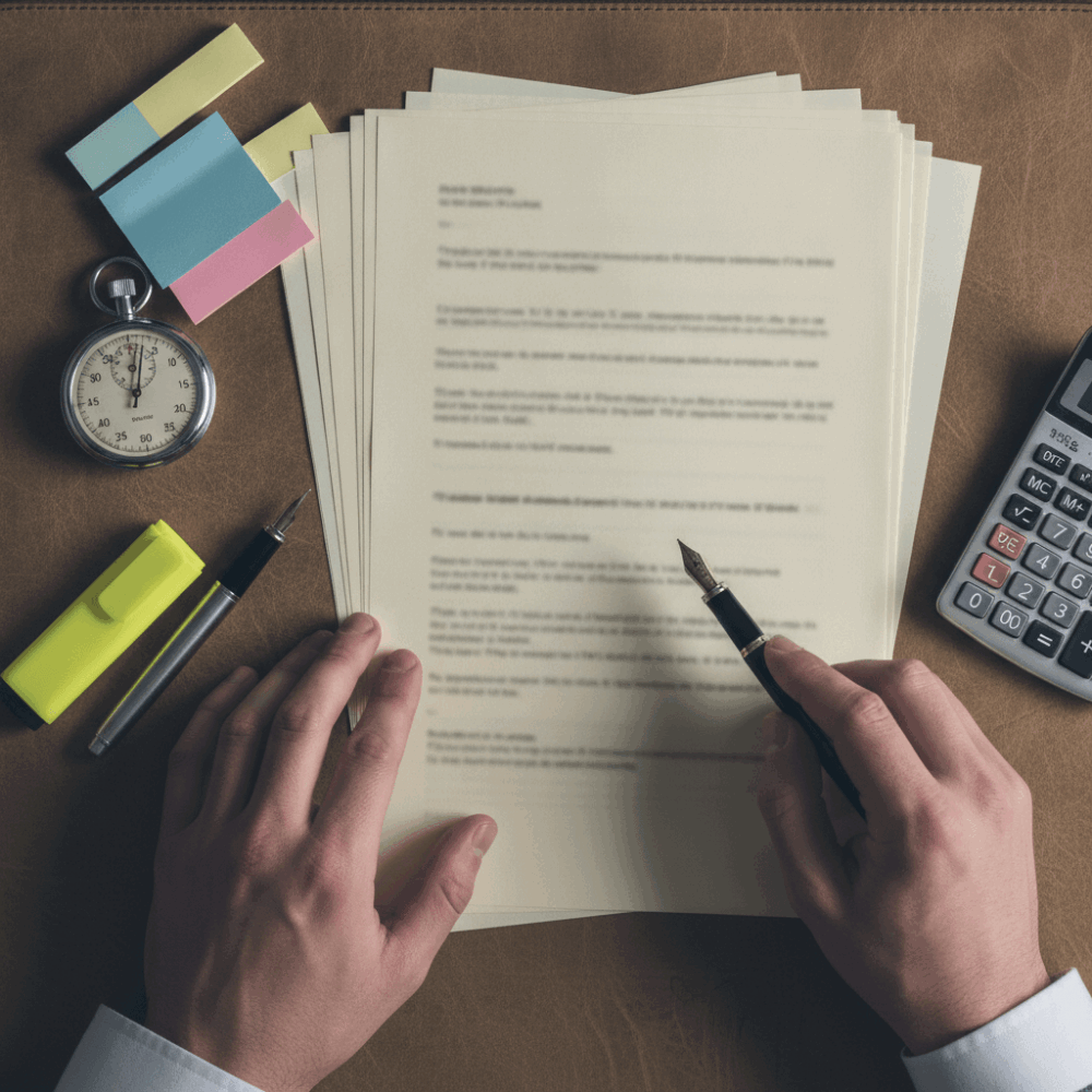 Audit manuel de bons de commande pour établir une base de référence avant automatisation avec chronomètre et annotations