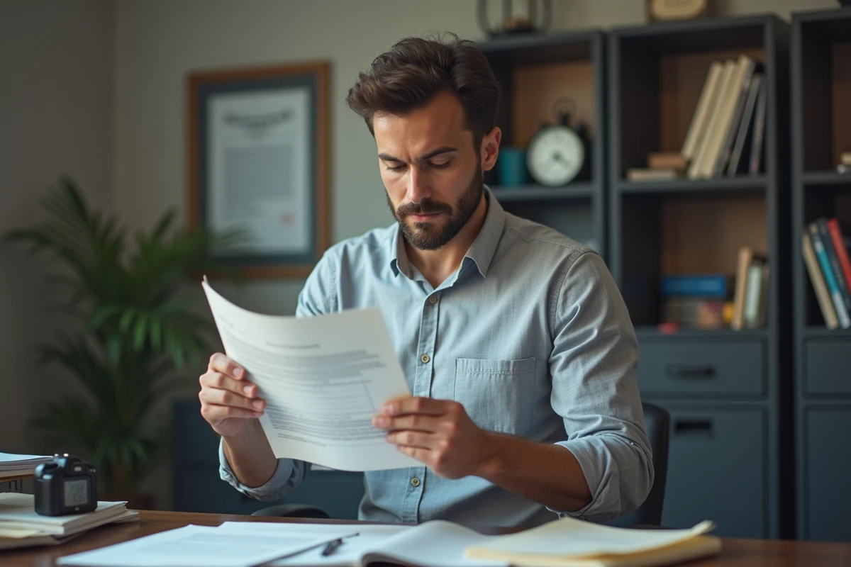 Comptable comparant un extrait Kbis et une attestation de vigilance Urssaf dans un bureau comptable