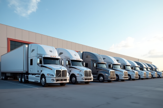 Vente de camions utilitaires modernes en concession